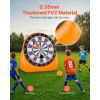 Inflatable Soccer Dart Board, over 6 ft High Giant Soccer Dart Board with 4 Kick Balls, 12 Tennis and Air Pump, 3-Min Setup