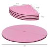 Extra-Protective 2"T x 5'W Foldable Pole Dance Mat Pink with Handle Lightweight