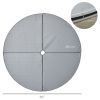 Extra-Protective 2"T x 5'W Foldable Pole Dance Mat Light Gray with Handle Lightweight