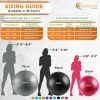 PRO MAX Workout Exercise Ball for Fitness, Yoga, Balance, Stability, or Birth Ball for Pregnancy and Labor