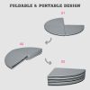 Extra-Protective 2"T x 5'W Foldable Pole Dance Mat Light Gray with Handle Lightweight