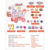 Ice Cream Cart for Kids, 27 PCS Accessories, Pretend Play Store with Storage Trolley with Pretend Money, Sound & Light Effects