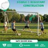 6X12FT Soccer Goal for Backyard Kids Portable Soccer Net with High-Strength Nets