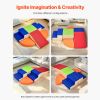 Climbing Toys, 6-Piece Set, Foam Climbing Toys for Toddlers 6 Months to 3 Years Old, PU Leather Climbing Blocks