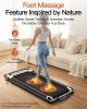 Akluer Walking Pad with Incline, 2-in-1 Under Desk Treadmill and Foot Massager, Quiet 2.5HP Treadmill with Armrest, LED Display Remote for Home Office