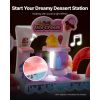 Ice Cream Cart for Kids, 27 PCS Accessories, Pretend Play Store with Storage Trolley with Pretend Money, Sound & Light Effects