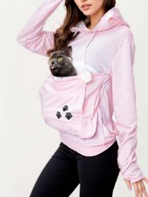 Women's Cute Casual Cat Claw Hoodie, Hairball Drawstring Sweatshirt (Option: S)