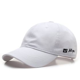 Soft top cap with side letter embroidery (Option: White)