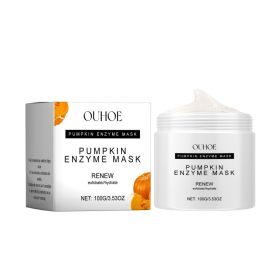 Ouhoe Pumpkin Enzyme Mask Facial Skin Deep Cleansing Pores Gentle Nourishing Skin Care Mud Mask (Option: 100g-107g-2.24*2.24*2.24inch)