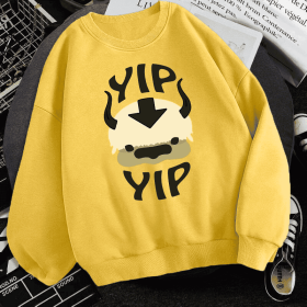 Man New Fleece Sweatshirts Avatar The Last Airbender (Option: Yellow-XL)
