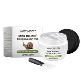 West Month Snail Jelly Mask, Wet Mask Repair Facial Skin Blemishes Moisturizing And Cleaning (Option: 1set-139.3g-2.67*2.67*2.28inch)