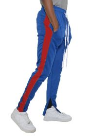 SINGLE STRIPE TRACK PANTS (Color: ROYAL RED, size: M)