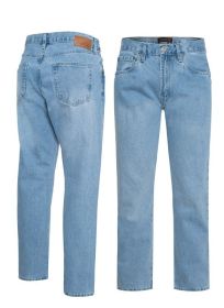 Men's Straight Leg Denim Jeans (Color: LSB, size: 36)