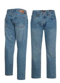 Men's Straight Leg Denim Jeans (Color: TDK, size: 32)