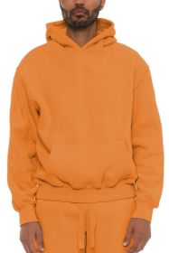 Premium Cotton Blend Hoodie (Color: ORANGE, size: L)