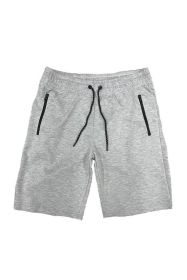 COTTON BLEND LOUNGE SWEAT SHORTS (Color: H.GREY, size: S)