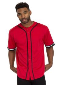 Unisex Active Sports Team Baseball Jersey (Color: Red, size: XL)