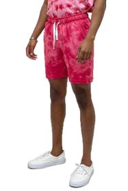 Cotton Tye Dye Sweat Shorts (Color: Red, size: 3XL)