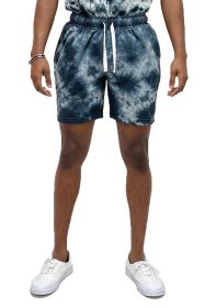 Cotton Tye Dye Sweat Shorts (Color: Black, size: 2XL)