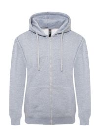 Heavyweight Fleece Zipper Hoodie (Color: Heather grey, size: M)