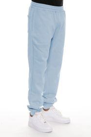 Little Better Premium Cotton Sweat Pant (Color: POWDER BLUE, size: S)