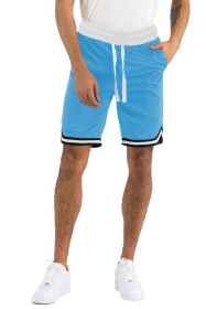 Solid Athletic Basketball Sports Shorts (Color: ROYAL, size: M)