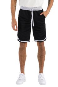 Solid Athletic Basketball Sports Shorts (Color: AQUA, size: M)