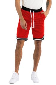 Solid Athletic Basketball Sports Shorts (Color: Black, size: 2XL)
