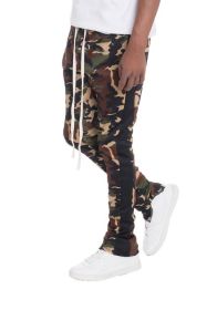 NEUTRAL BLACK CAMO TRACK PANTS (Color: Black, size: M)