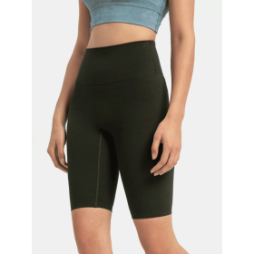 JupiterGear High-Rise Long Shorts (Color: Vintage Green, size: 4)