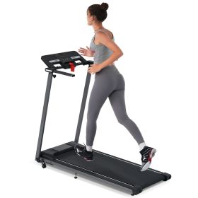 NEW Folding Treadmills Walking Pad Treadmill for Home Office -2.5HP Walking Treadmill With Incline 0.5-7.5MPH 265LBS Capacity Treadmill for Walki (Color: Black, Material: Metal)