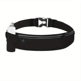 Multi-Pocket Reflective Waist Pack ��� Lightweight Nylon Design for Men & Women (Hiking/Dog Walking Essentials) (Color: Black)