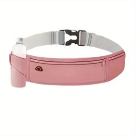 Multi-Pocket Reflective Waist Pack ��� Lightweight Nylon Design for Men & Women (Hiking/Dog Walking Essentials) (Color: Dusty Rose)
