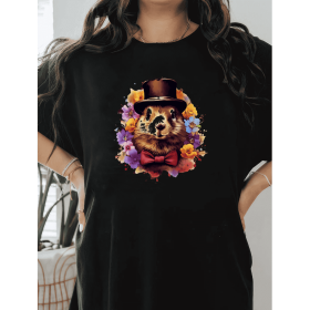 Casual Women's Cotton T-Shirt with Bow Detail - Trendy and Comfortable for Every Season (Style: 444)