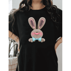 Casual Women's Cotton T-Shirt with Bow Detail - Trendy and Comfortable for Every Season (Style: 439)