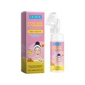 OUHOE Kojic Acid Turmeric Mousse Cleanser Moisturizes And Locks Water Temperature And Cleanses Clear And Clear Skin Foam Cleanser (Option: 100ml-170g-6.96*2.16*2.16inch)