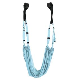 Fitness Hip Stretch Yoga Belt Inverted Rope Pull Stretch Belt Split Lower Waist Trainer (Option: Blue)